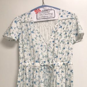 Christy Dawn “The Dawn Dress” White & Blue Floral